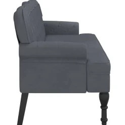 vidaXL Bancos-Banco con respaldo terciopelo 119,5x64,5x75 cm