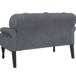 vidaXL Bancos-Banco con respaldo terciopelo 119,5x64,5x75 cm