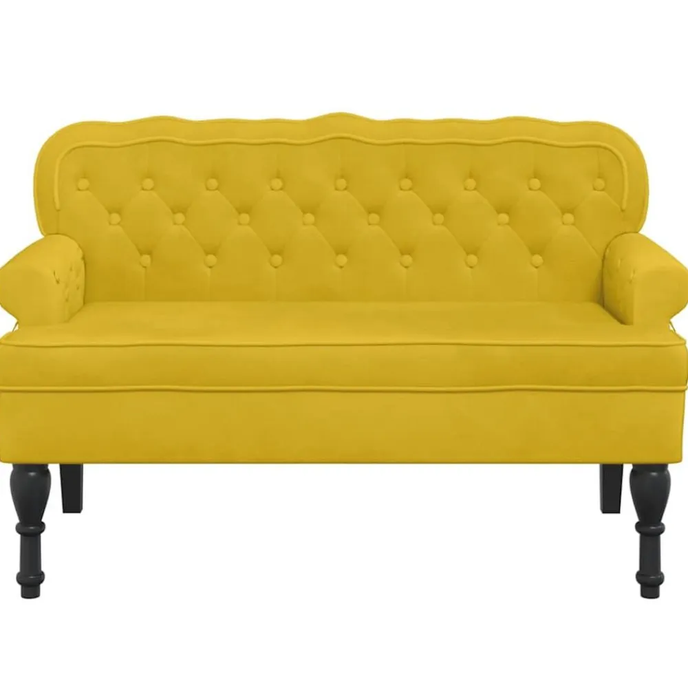 vidaXL Bancos-Banco con respaldo terciopelo 119,5x64,5x75 cm