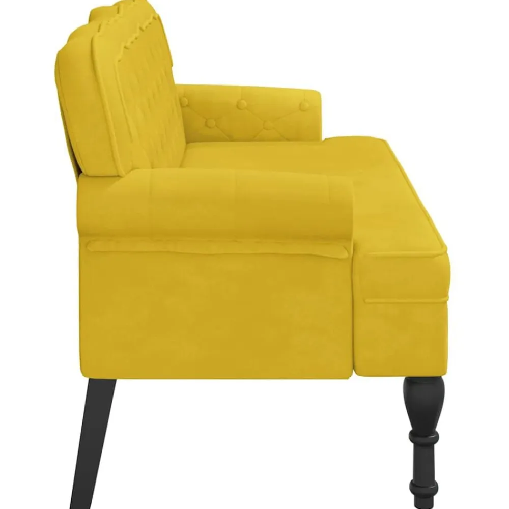 vidaXL Bancos-Banco con respaldo terciopelo 119,5x64,5x75 cm