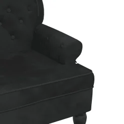vidaXL Banco con respaldo Terciopelo 119,5x64,5x75 cm Negro Best