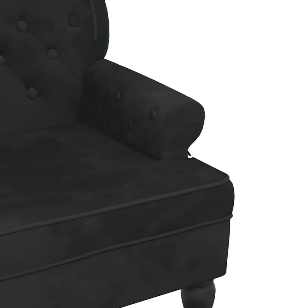 vidaXL Banco con respaldo Terciopelo 119,5x64,5x75 cm Negro Best