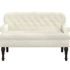 vidaXL Bancos-Banco con respaldo terciopelo color 119,5x64,5x75 cm