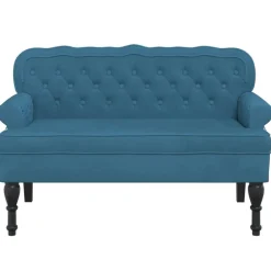 vidaXL Bancos-Banco con respaldo terciopelo 119,5x64,5x75 cm