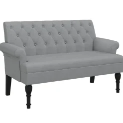 vidaXL Bancos-Banco con respaldo tela 120x62x75,5 cm
