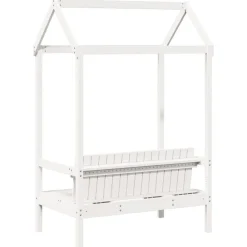 vidaXL Bancos-Banco con techo madera maciza de pino 117,5x70x176,5 cm
