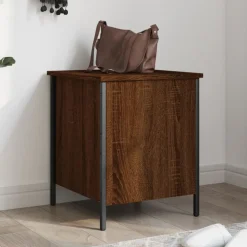 vidaXL Banco de almacenaje madera ingeniería roble marrón 40x42,5x50cm Marr&oacute;n roble Online