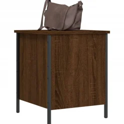 vidaXL Banco de almacenaje madera ingeniería roble marrón 40x42,5x50cm Marrón roble Online
