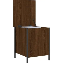 vidaXL Banco de almacenaje madera ingeniería roble marrón 40x42,5x50cm Marrón roble Online