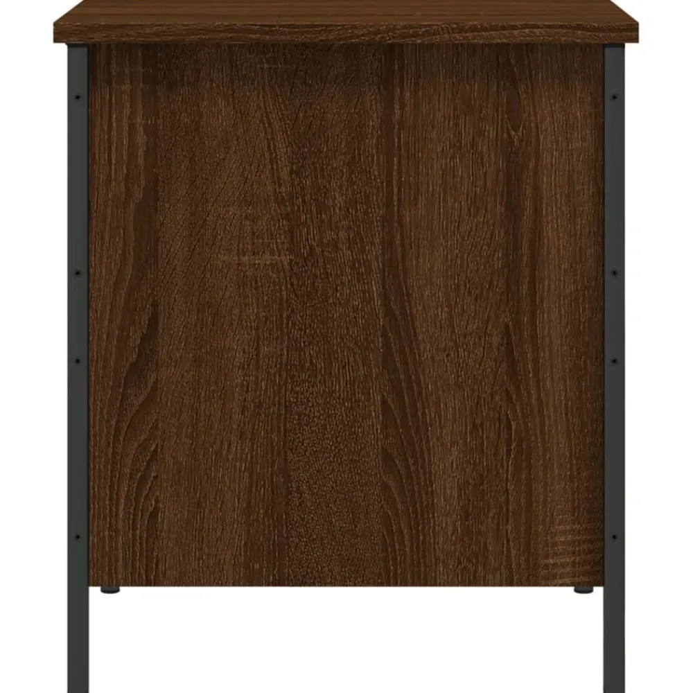 vidaXL Banco de almacenaje madera ingeniería roble marrón 40x42,5x50cm Marrón roble Online
