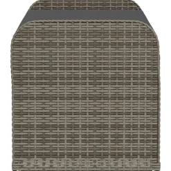 vidaXL Muebles De Jardín-Banco de almacenaje con cojín ratán sintético 115x51x52 cm