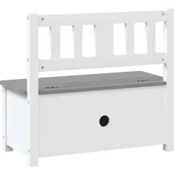 Niños vidaXL Mobiliario Para Bebés Y Niños Pequeños-Banco de almacenaje para niños MDF 60x30x55 cm