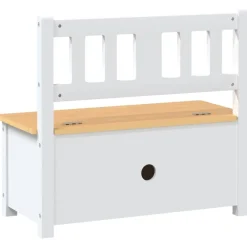Niños vidaXL Mobiliario Para Bebés Y Niños Pequeños-Banco de almacenaje para niños MDF 60x30x55 cm