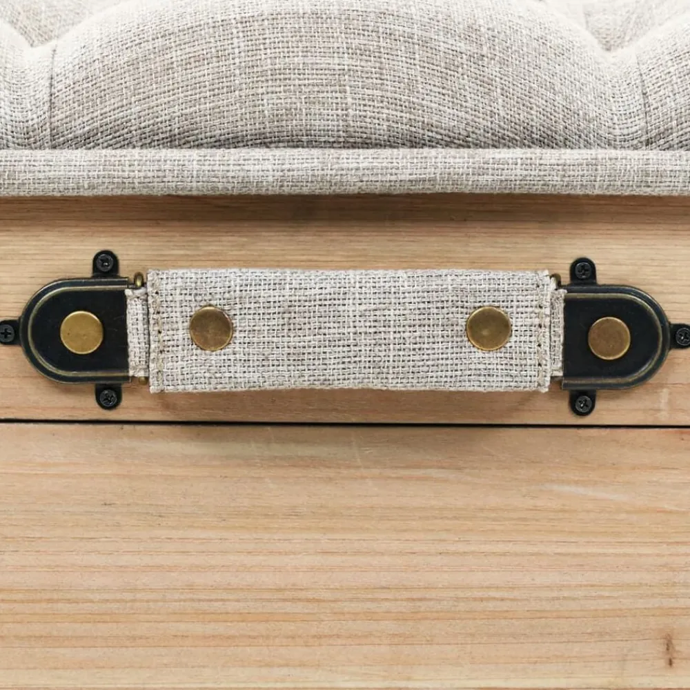 vidaXL Bancos-Banco de almacenaje madera maciza de abeto 110 cm
