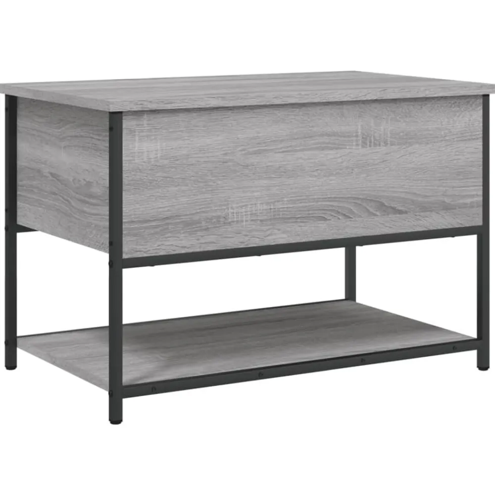 vidaXL Banco de almacenaje madera ingeniería 70x42,5x47 cm Gris sonoma Best