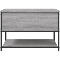 vidaXL Banco de almacenaje madera ingeniería 70x42,5x47 cm Gris sonoma Best