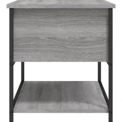 vidaXL Banco de almacenaje madera ingeniería 70x42,5x47 cm Gris sonoma Best