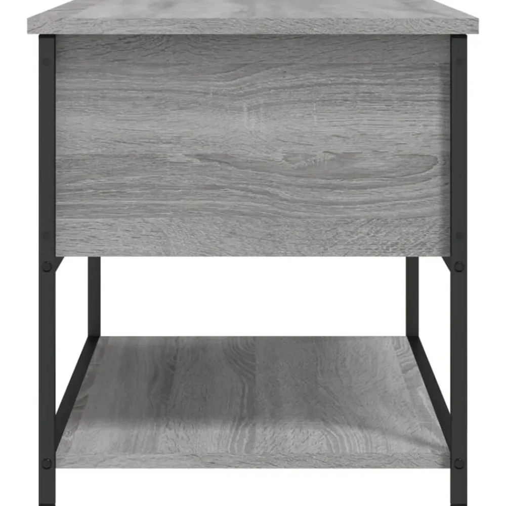 vidaXL Banco de almacenaje madera ingeniería 70x42,5x47 cm Gris sonoma Best