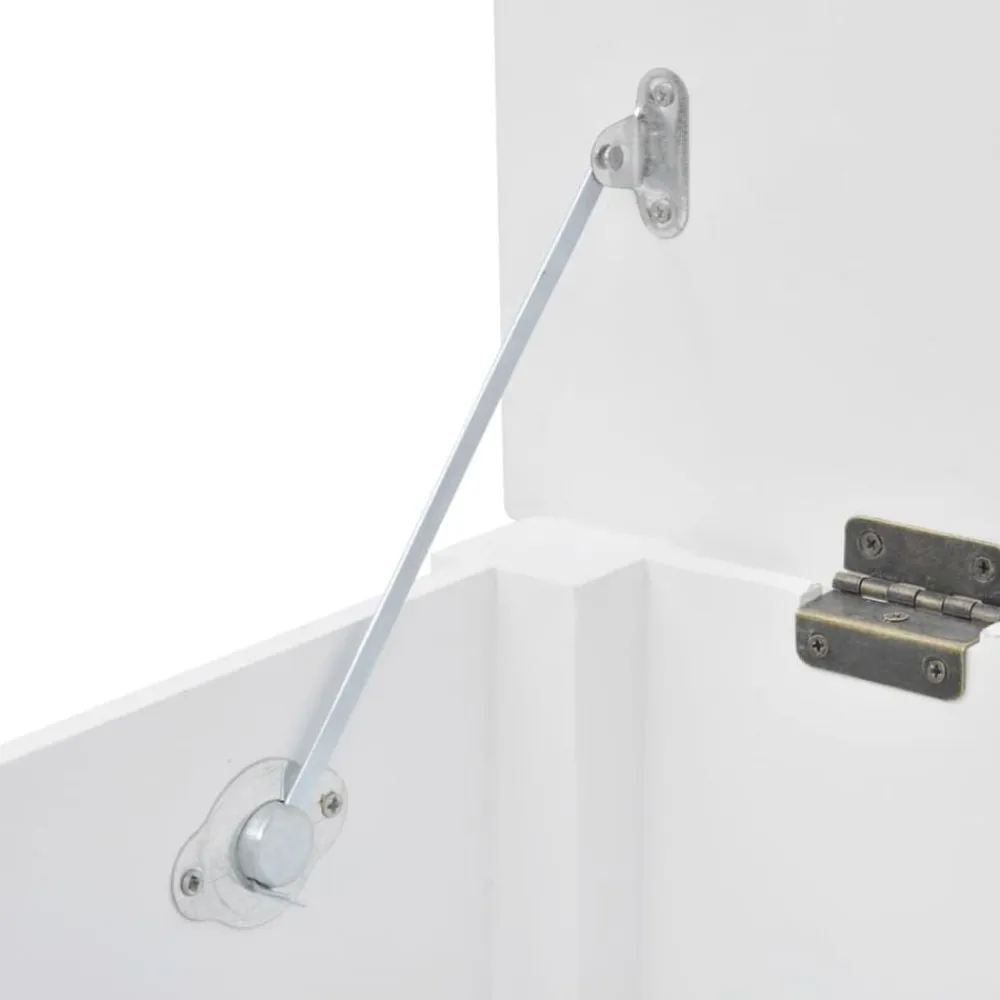 vidaXL Banco de almacenamiento estilo barroco MDF blanco Best
