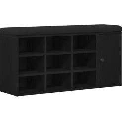 vidaXL Banco de almacenamiento 102 x 32 x 50 cm Roble negro Online