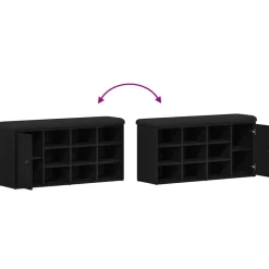 vidaXL Banco de almacenamiento 102 x 32 x 50 cm Roble negro Online