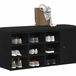 vidaXL Banco de almacenamiento 102 x 32 x 50 cm Roble negro Online