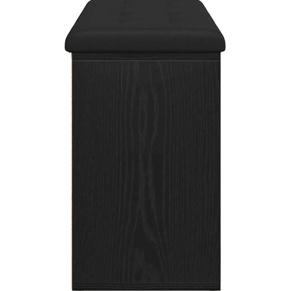 vidaXL Banco de almacenamiento 102 x 32 x 50 cm Roble negro Online