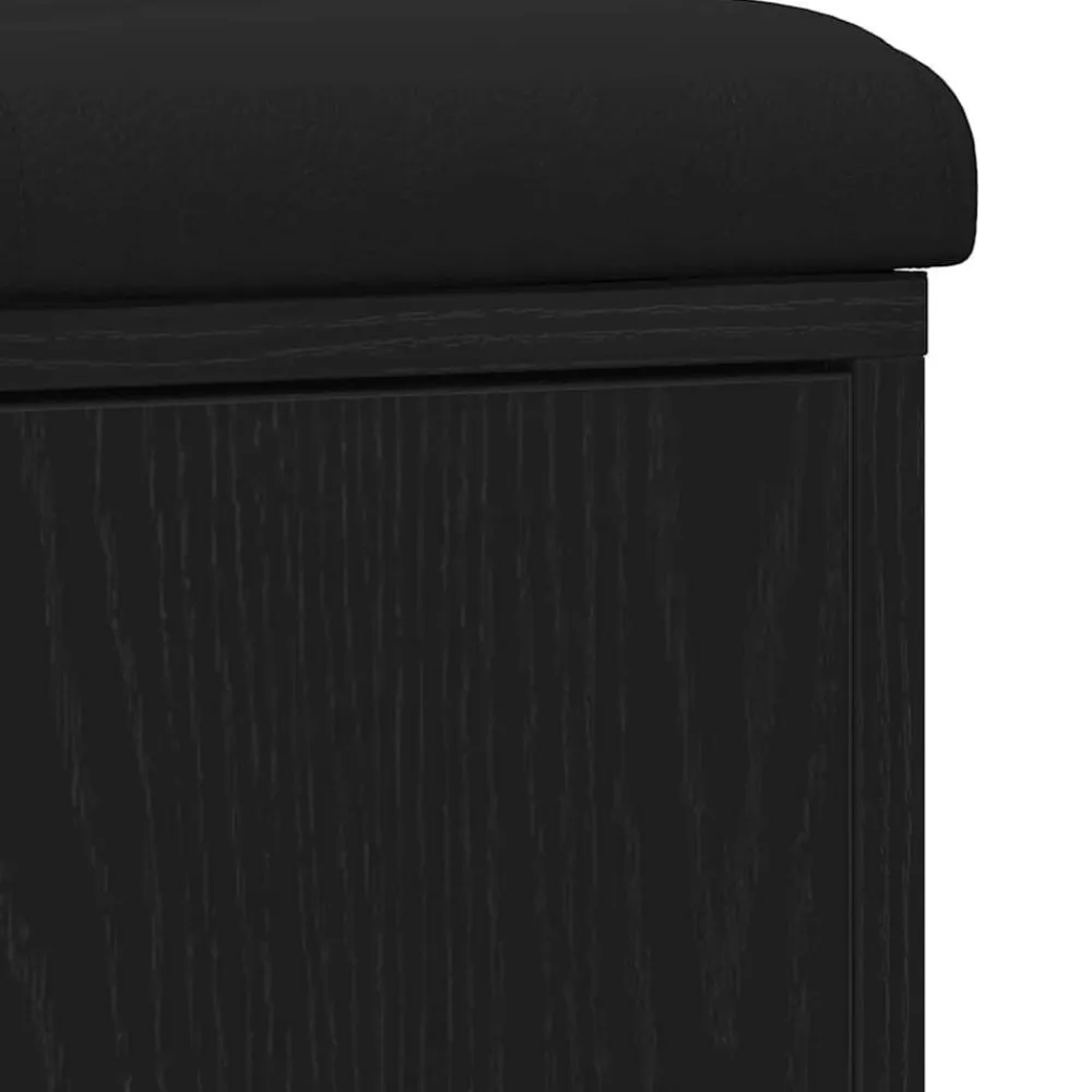 vidaXL Banco de almacenamiento 102 x 32 x 50 cm Roble negro Online