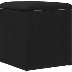 vidaXL Banco de almacenamiento 42 x 42 x 45 cm Roble negro Online