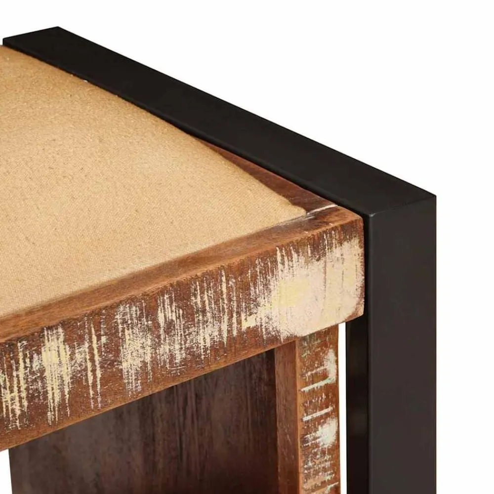 vidaXL Bancos-Banco de almacenamiento Madera maciza recuperada