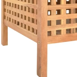 vidaXL Banco de almacenamiento de madera maciza de nogal 93x49x49 cm