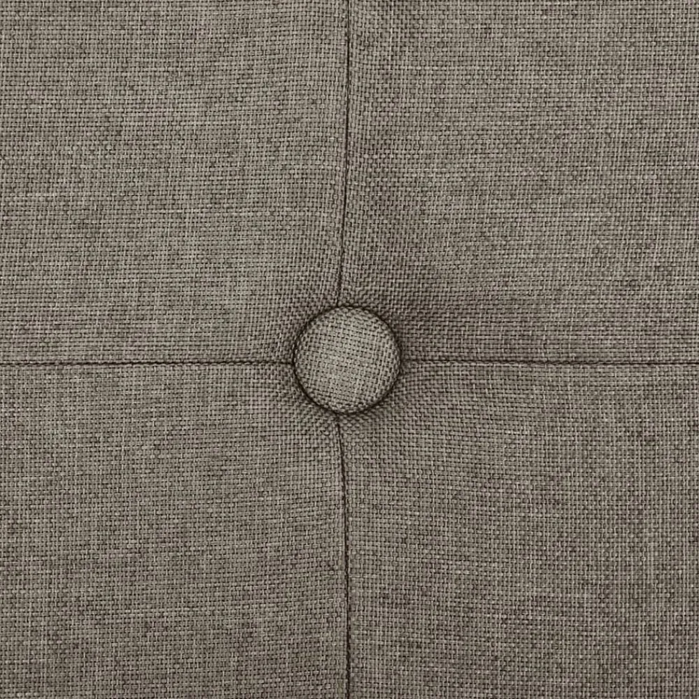 vidaXL Bancos-Banco de almacenamiento plegable lino sintético gris taupe