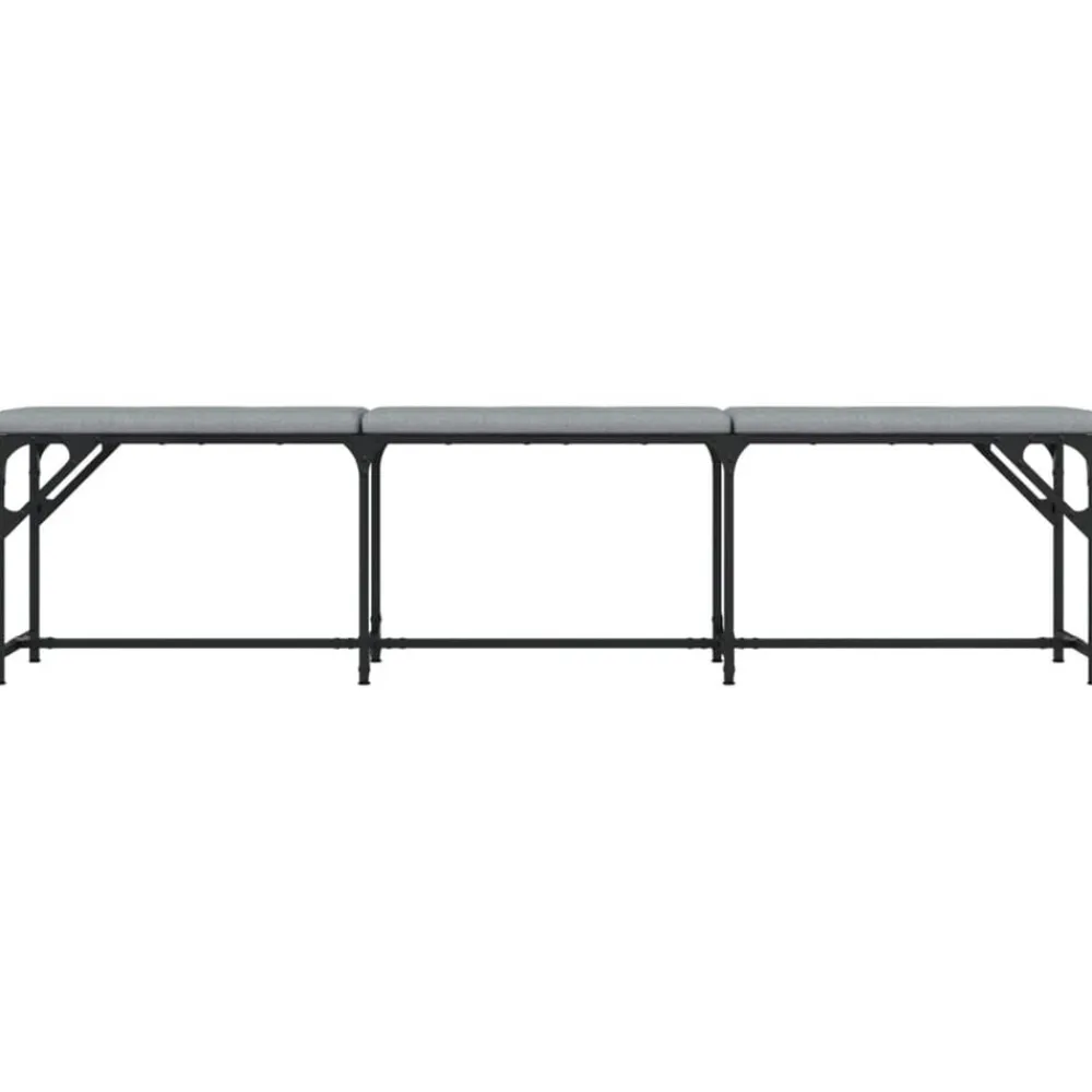 vidaXL Banco de comedor acero y tela 186x32x45 cm Gris claro Sale