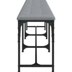 vidaXL Banco de comedor acero y tela 186x32x45 cm Gris claro Sale