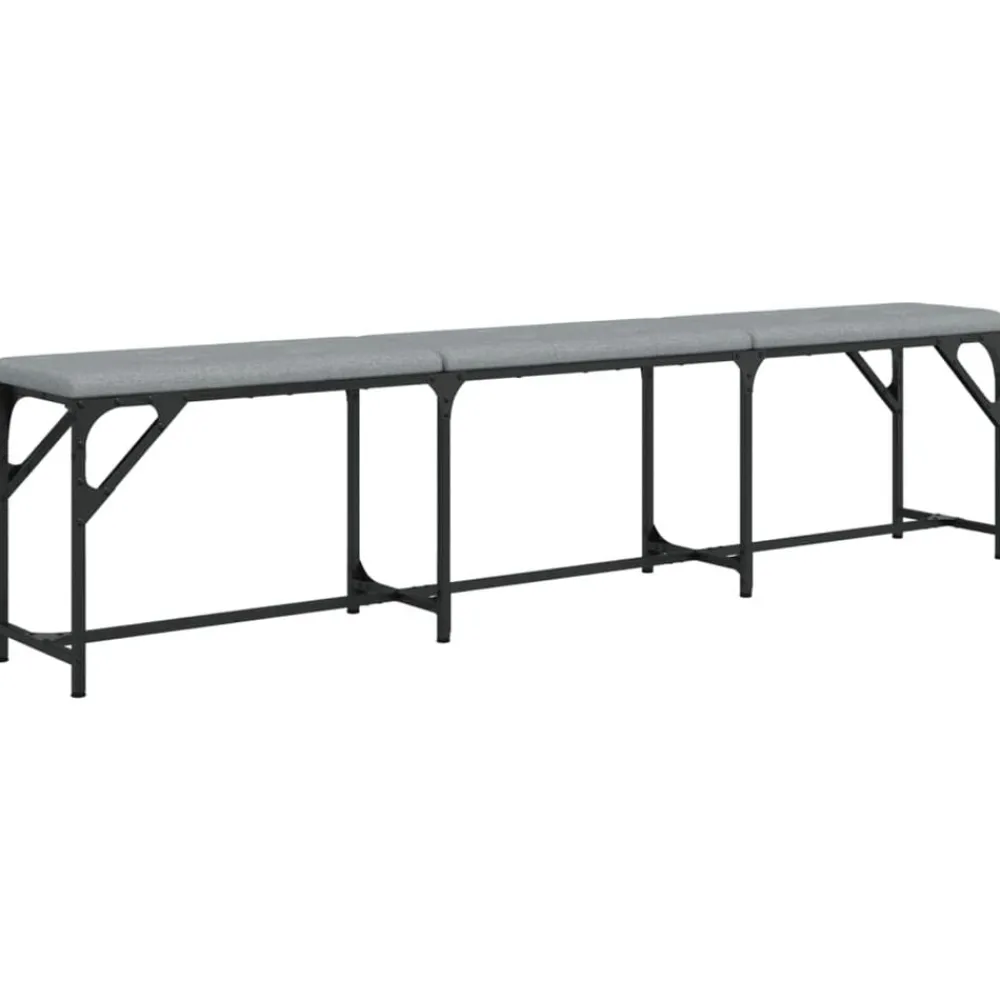 vidaXL Banco de comedor acero y tela 186x32x45 cm Gris claro Sale