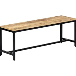 vidaXL Banco de comedor madera maciza de mango en bruto 120 cm Clearance