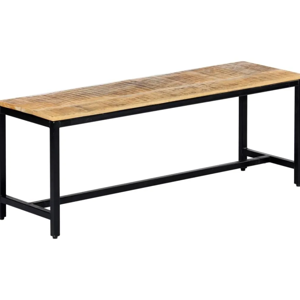 vidaXL Banco de comedor madera maciza de mango en bruto 120 cm Clearance