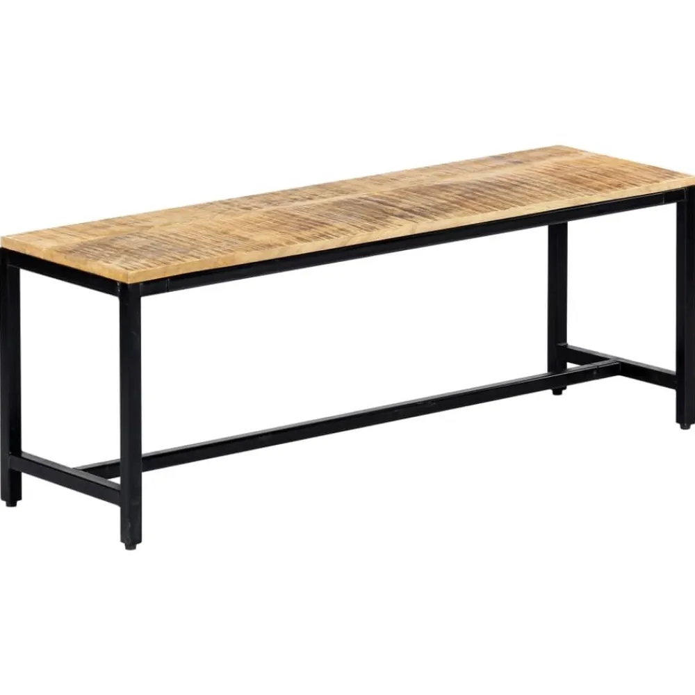 vidaXL Banco de comedor madera maciza de mango en bruto 120 cm Clearance