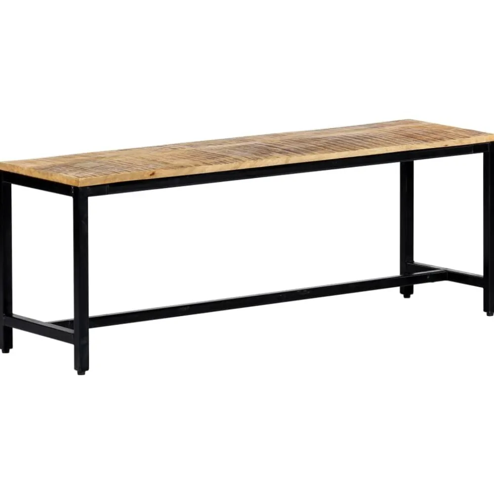 vidaXL Banco de comedor madera maciza de mango en bruto 120 cm Clearance