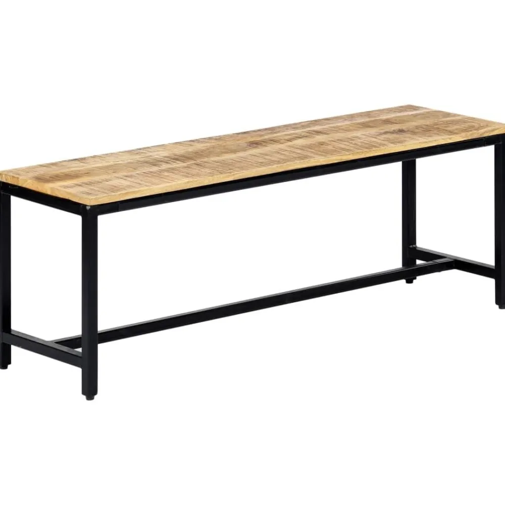 vidaXL Banco de comedor madera maciza de mango en bruto 120 cm Clearance