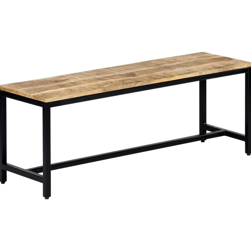 vidaXL Banco de comedor madera maciza de mango en bruto 120 cm Clearance