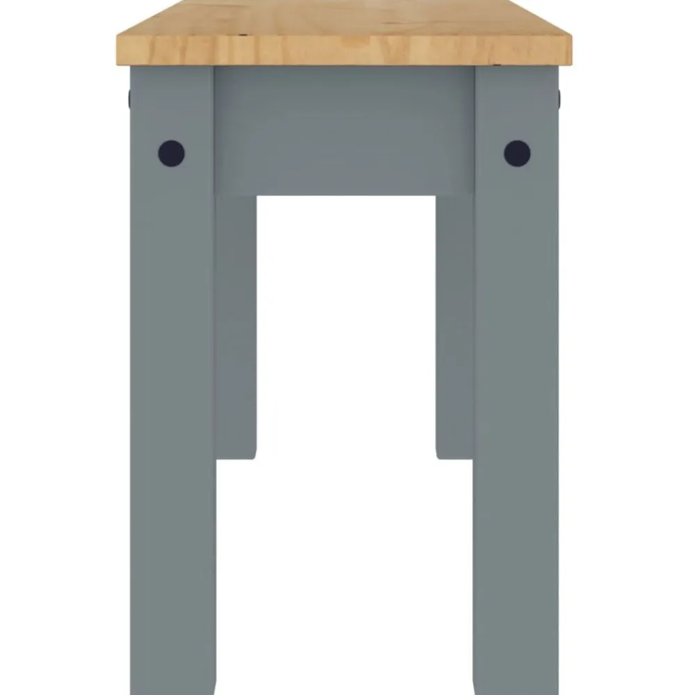 vidaXL Banco de comedor PANAMA madera maciza de pino 105x30x45 cm Gris Clearance