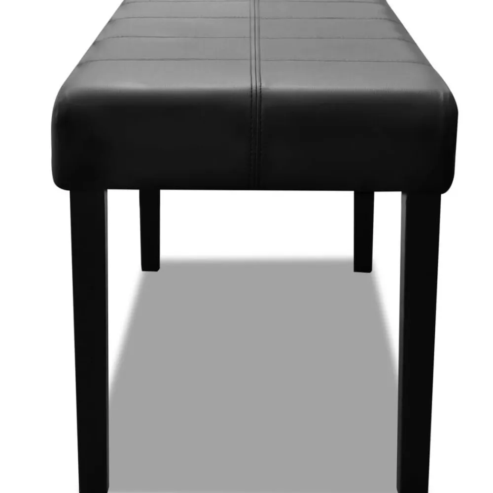 vidaXL Banco de cuero artificial de alta calidad Negro New
