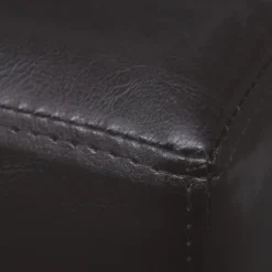 vidaXL Banco de cuero sintético 139,5 cm marrón oscuro Marrón oscuro Discount