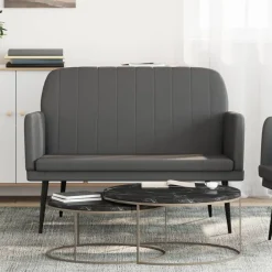 vidaXL Bancos-Banco de cuero sintético 107x80x81 cm