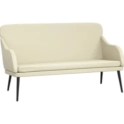vidaXL Bancos-Banco de cuero sintético color 110x76x80 cm