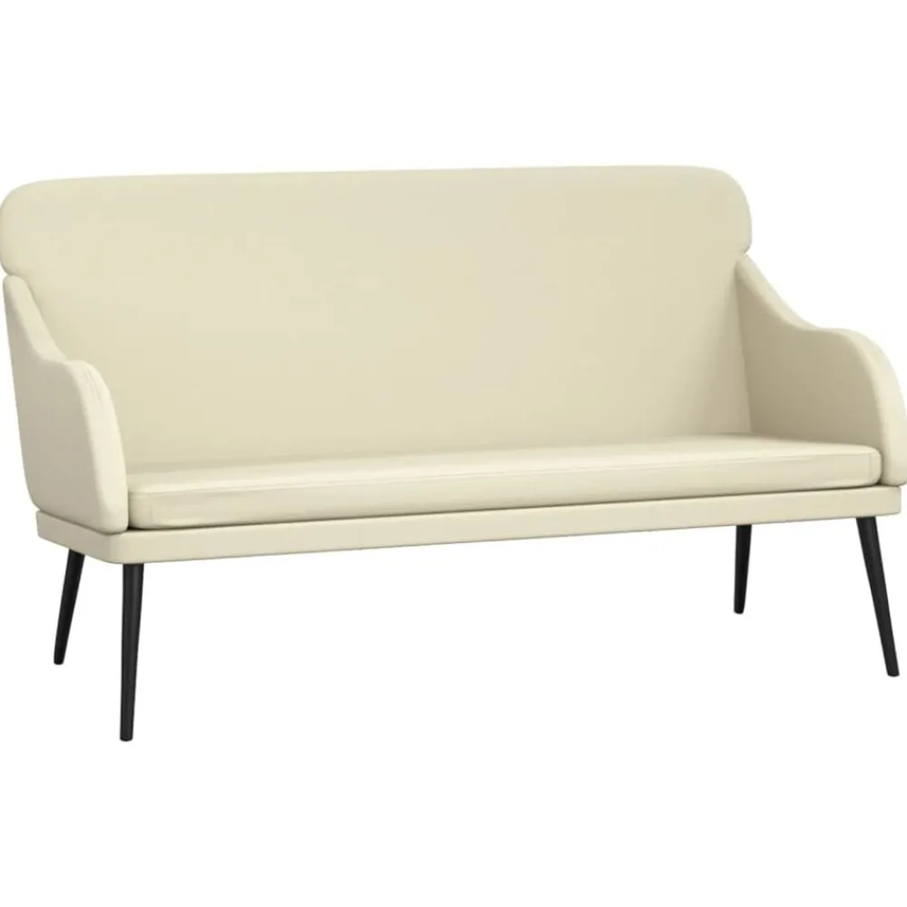vidaXL Bancos-Banco de cuero sintético color 110x76x80 cm