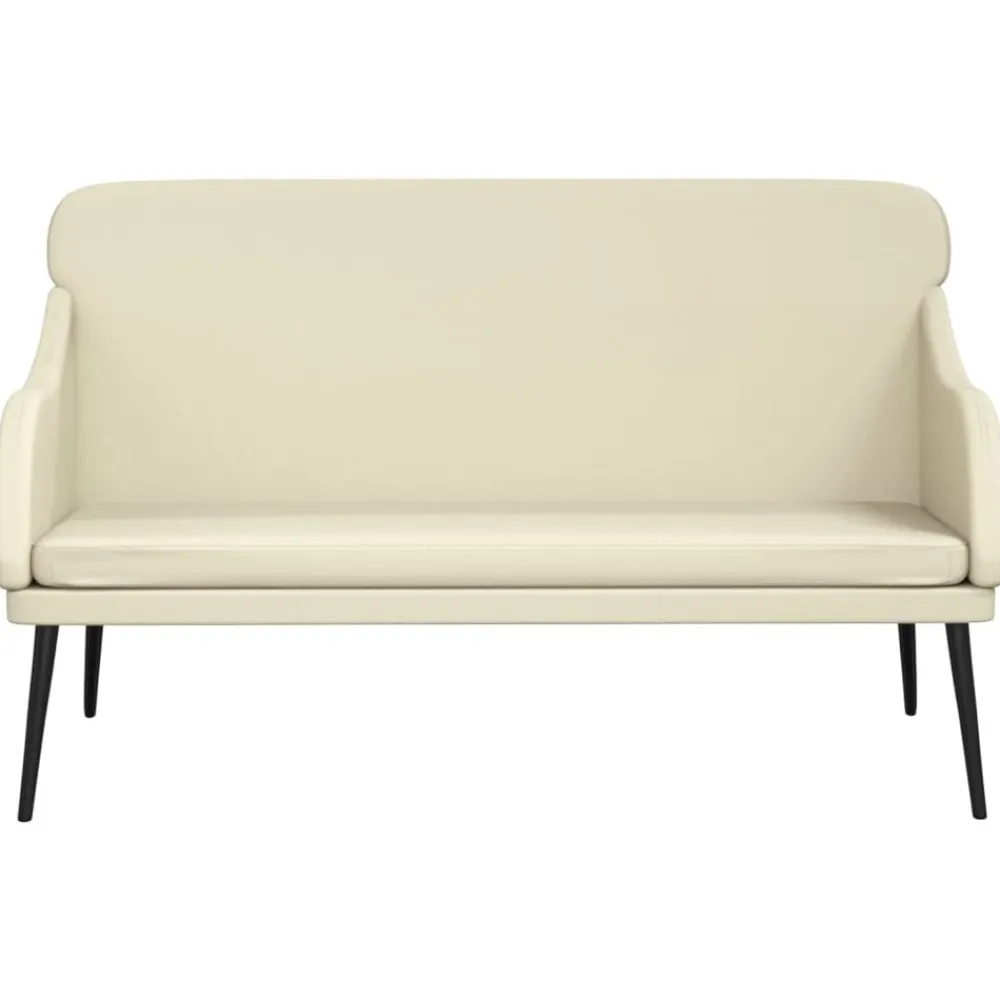 vidaXL Bancos-Banco de cuero sintético color 110x76x80 cm