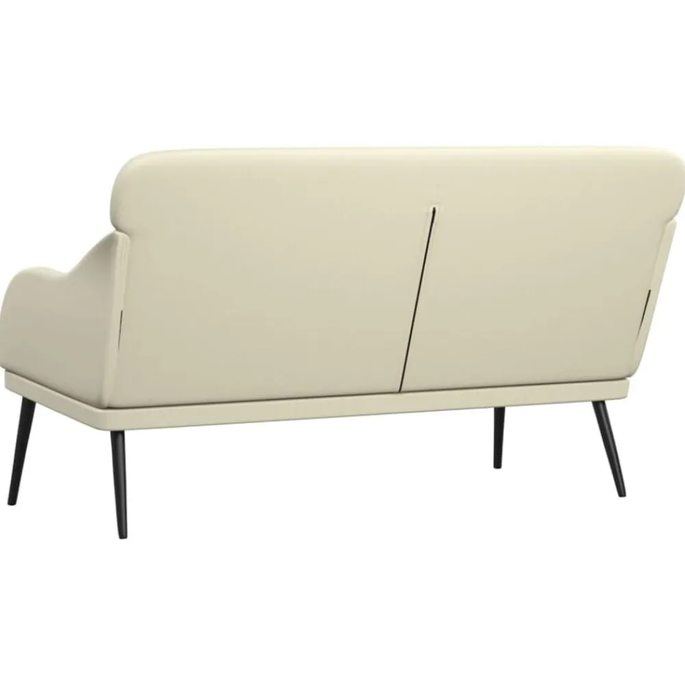 vidaXL Bancos-Banco de cuero sintético color 110x76x80 cm