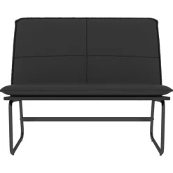 vidaXL Banco de cuero sintético 100x75x76 cm Negro Outlet